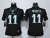 Women Limited Nike Philadelphia Eagles #11 Carson Wentz Black Team Color Stitched NFL Jersey,baseball caps,new era cap wholesale,wholesale hats